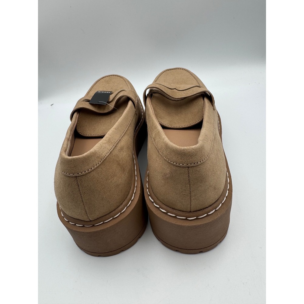 Torrid Womens Tan Faux Suede Platform Lug Sole Penny Loafers 10.5WW 41650019 - Picture 7 of 8